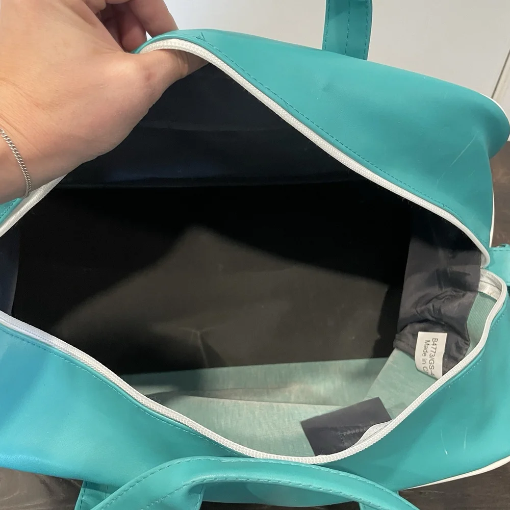 Origami Owl Duffel Bag Aqua Turquoise Purse Travel Bag Over The Shoulder READ - Picture 15 of 15